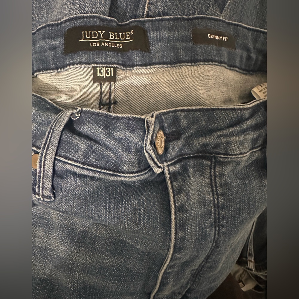Judy Blue Skinny Fit Medium Blue Denim Wash High Rise Jeans Size 13 - Picture 4 of 5